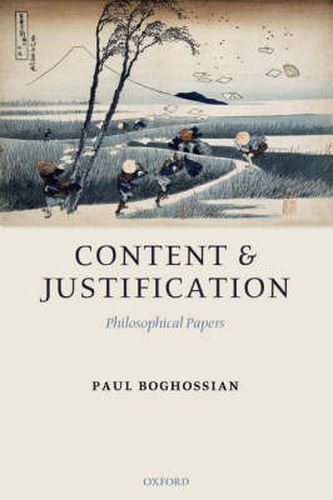 Cover image for Content and Justification: Philosophical Papers