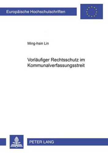 Cover image for Vorlaufiger Rechtsschutz im Kommunalverfassungsstreit