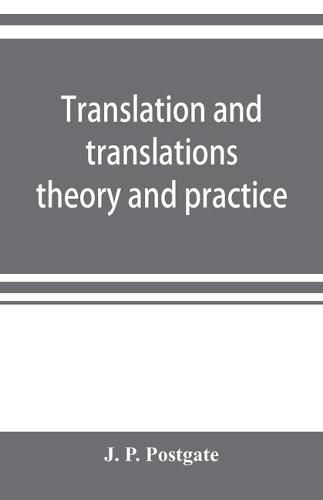 Cover image for Translation and translations; theory and practice