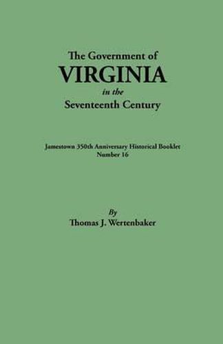 Cover image for Government of Virginia in the 17th Century