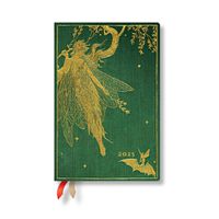 Cover image for Paperblanks 2025 Daily Planner Olive Fairy Lang Fairy Books 12-Month Mini Elastic Band 416 Pg 80 GSM