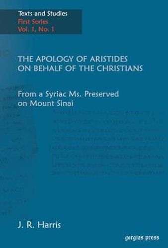 The Apology of Aristides on behalf of the Christians