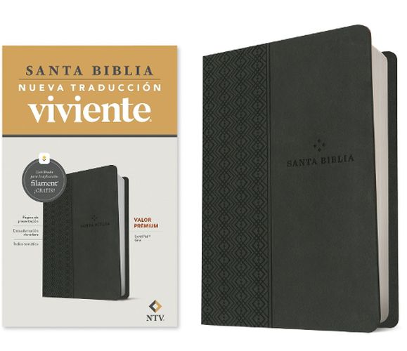 Cover image for Biblia Valor Premium Ntv Con Filament (Sentipiel, Gris)