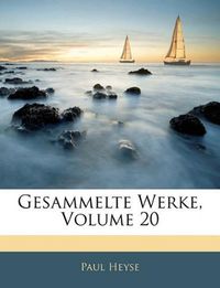 Cover image for Gesammelte Werke, Volume 20