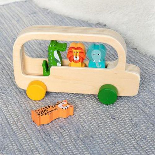 Cover image for Colourful Creatures Wooden Bus