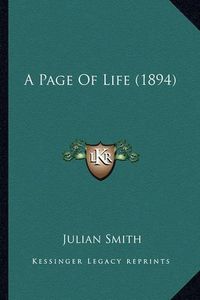 Cover image for A Page of Life (1894)