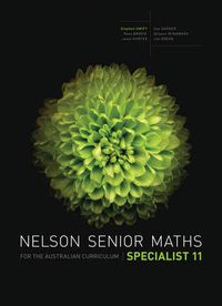 Cover image for Nelson Senior Maths Specialist 11 for the Australian Curriculum