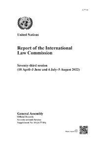 Cover image for Report of the International Law Commission