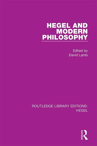 Cover image for Hegel and Modern Philosophy