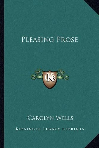 Cover image for Pleasing Prose