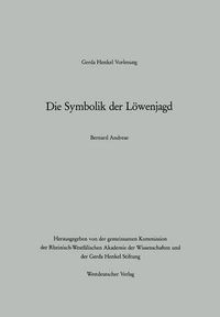 Cover image for Die Symbolik der Loewenjagd