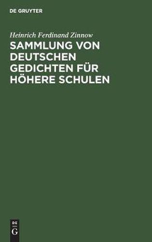 Sammlung von deutschen Gedichten fur hoehere Schulen