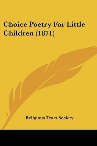 Cover image for Choice Poetry for Little Children (1871)