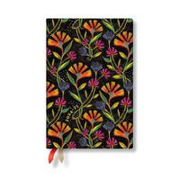 Cover image for Paperblanks 2024-2025 Weekly Planner Wild Flowers Playful Creations 18-Month Mini Horizontal Elastic Band 208 Pg 80 GSM