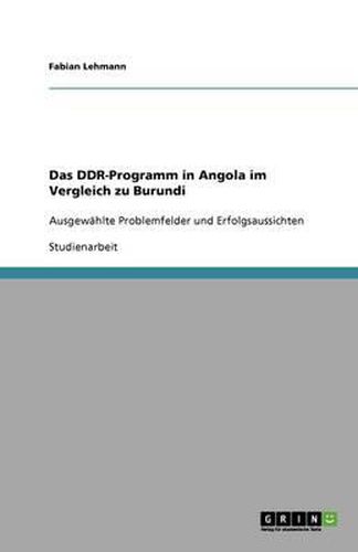 Cover image for Das DDR-Programm in Angola im Vergleich zu Burundi