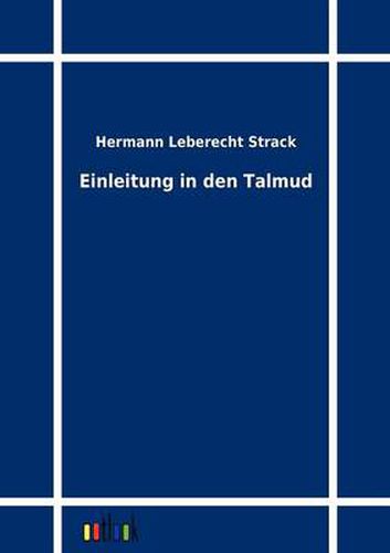 Cover image for Einleitung in den Talmud