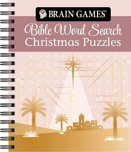 Cover image for Brain Games - Bible Word Search Christmas Puzzles