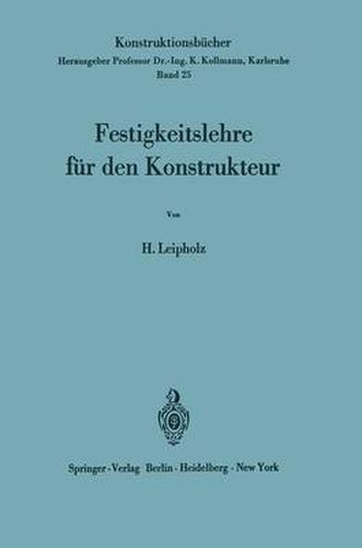 Cover image for Festigkeitslehre fur den Konstrukteur