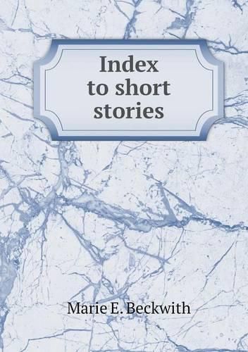 Cover image for Index to short stories