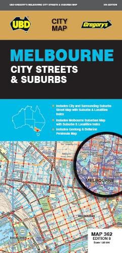 Melbourne City Streets & Suburbs Map 362 8th ed