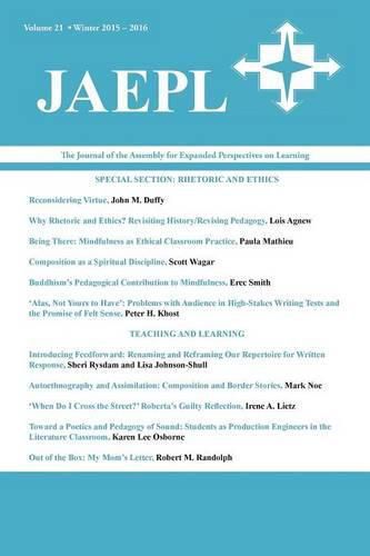 Cover image for Jaepl: The Journal of the Assembly for Expanded Perspectives on Learning (Vol. 21, 2015-2016)