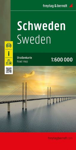 Sweden, road map 1:600,000, freytag & berndt