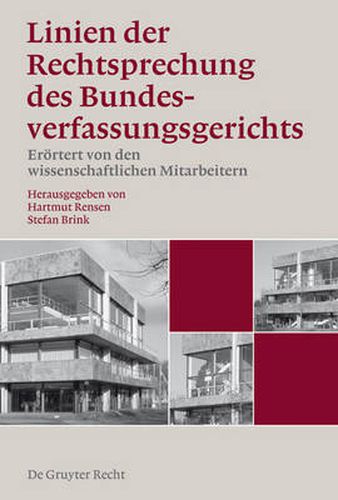 Cover image for Linien Der Rechtsprechung Des Bundesverfassungsgerichts - Eroertert Von Den Wissenschaftlichen Mitarbeiterinnen Und Mitarbeitern. Band 1