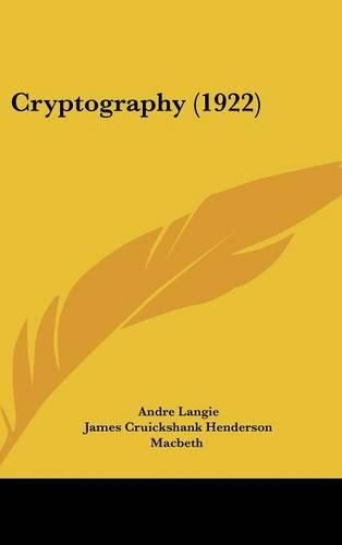 Cover image for Cryptography (1922)