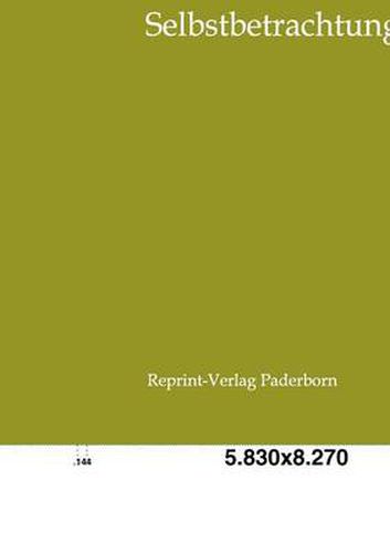 Cover image for Selbstbetrachtungen