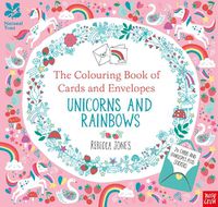 Cover image for The Colouring Book of Cards and Envelopes - Unicorns and Rainbows