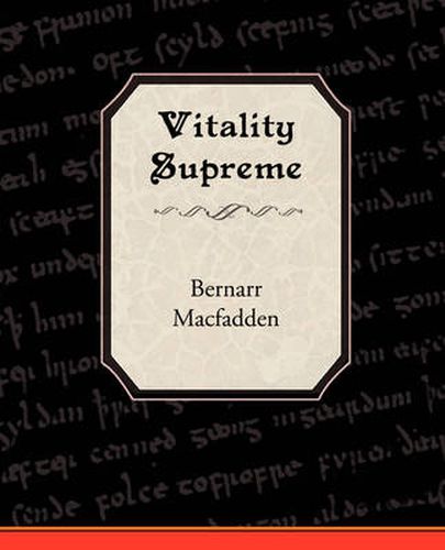 Cover image for Vitality Supreme