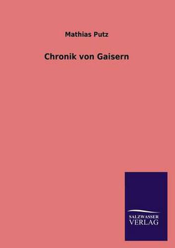 Cover image for Chronik Von Gaisern