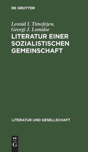 Cover image for Literatur einer sozialistischen Gemeinschaft