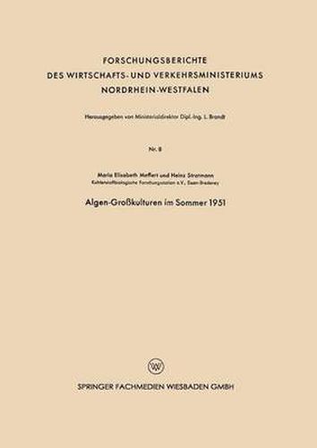 Cover image for Algen-Grosskulturen Im Sommer 1951