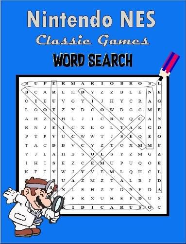 Nintendo NES Classic Games Word Search