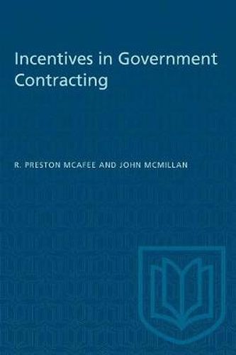 Cover image for Incentives in Government Contracting