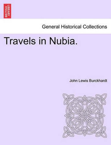 Cover image for Travels in Nubia.