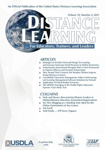 Distance Learning Volume 18 Issue 4 2021