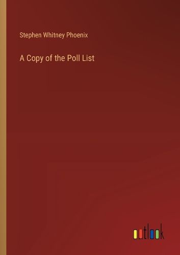 Cover image for A Copy of the Poll List