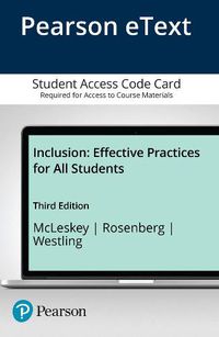 Cover image for Inclusion: Effective Practices for All Students with Enhanced Pearson eText -- Access Card
