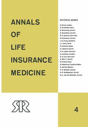 Cover image for Annals of Life Insurance Medicine: Volume 4