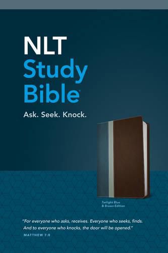 Cover image for NLT Study Bible, Tutone Twilight Blue/Brown