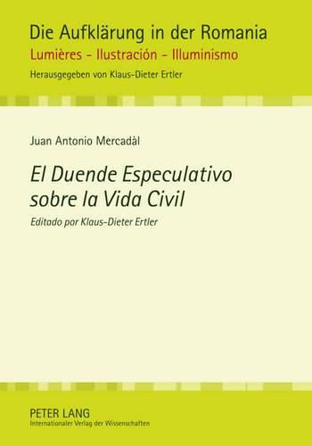 Cover image for El Duende Especulativo Sobre La Vida Civil: Editado Por Klaus-Dieter Ertler