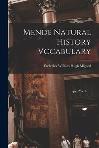 Cover image for Mende Natural History Vocabulary