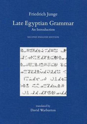 Cover image for Late Egyptian Grammar. An Introduction: Second English Edition. Translated by David Warburton