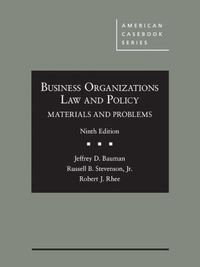 Cover image for Business Organizations Law and Policy: Materials and Problems