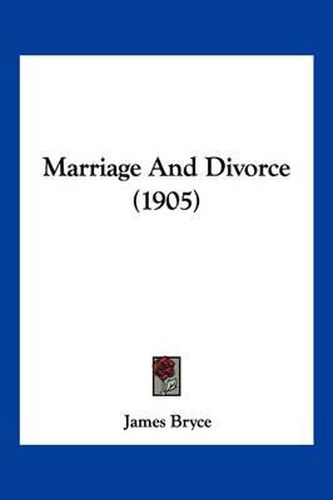 Cover image for Marriage and Divorce (1905)