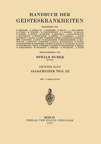 Allgemeiner Teil: Dritter Teil: Koerperliche Stoerungen