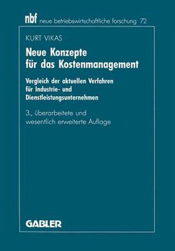 Cover image for Neue Konzepte fur das Kostenmanagement