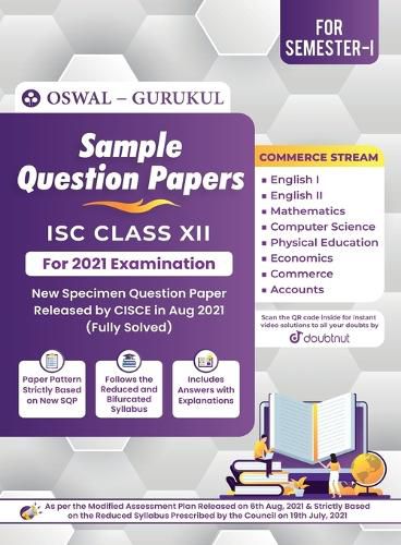 Cover image for Sample Question Papers for ISC Commerce Class 12 Semester I Exam 2021